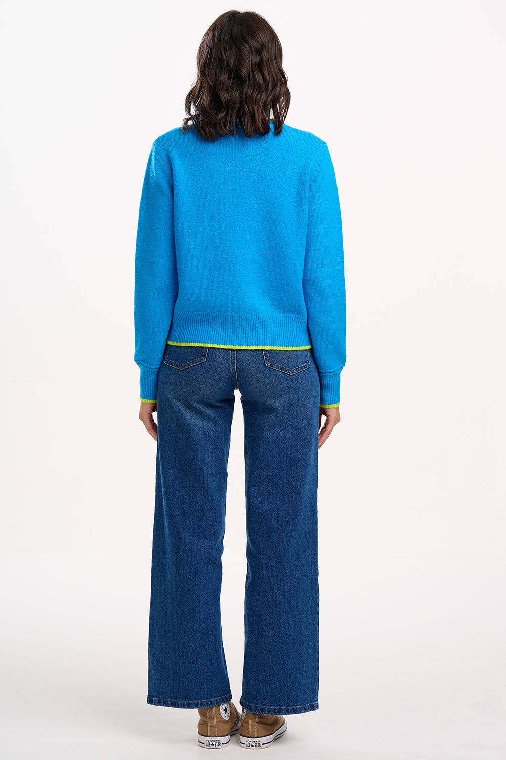 Sugarhill Helena Jumper in Electric Blue with Contrast Tipping
