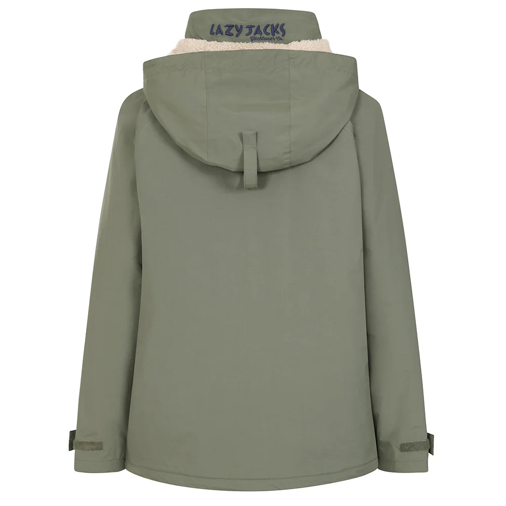 Ladies Snug Lined Coat Khaki Regular by Lazy Jacks