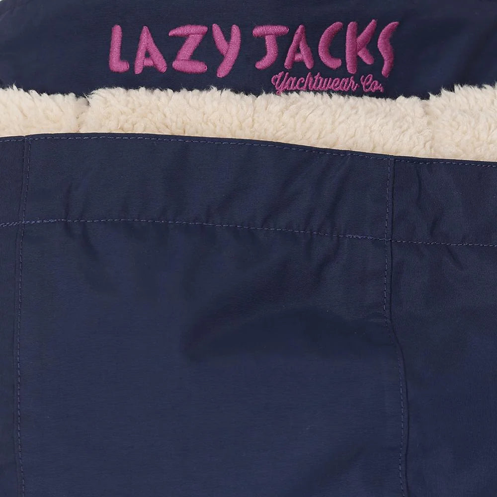 Ladies Snug Lined Coat Marine by Lazy Jacks