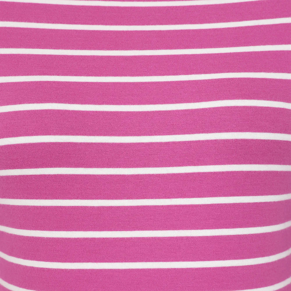 Striped Breton Top Raspberry By Lazy Jacks
