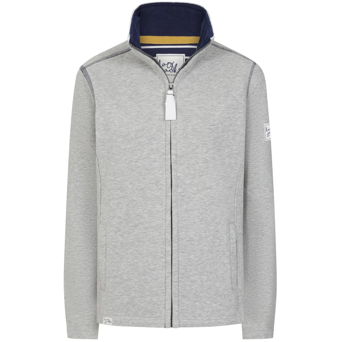 Ladies' Full Zip Sweatshirt Grey Marl by Lazy Jacks