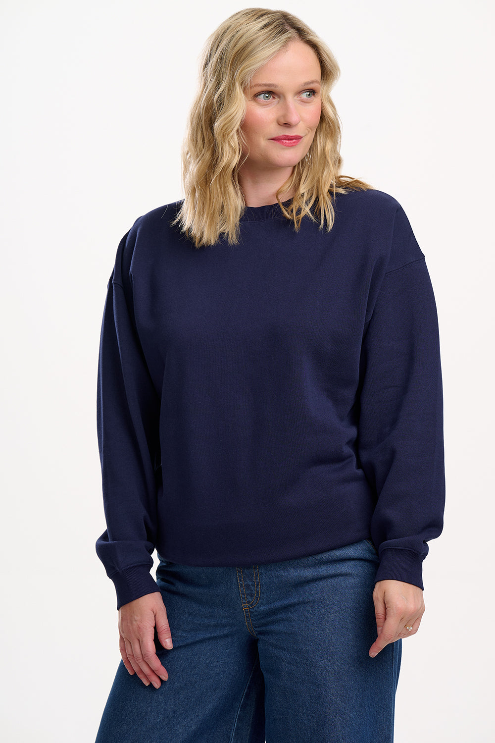 Sugarhill Magic Midnight Tiger Relaxed Eadie Sweatshirt in Navy