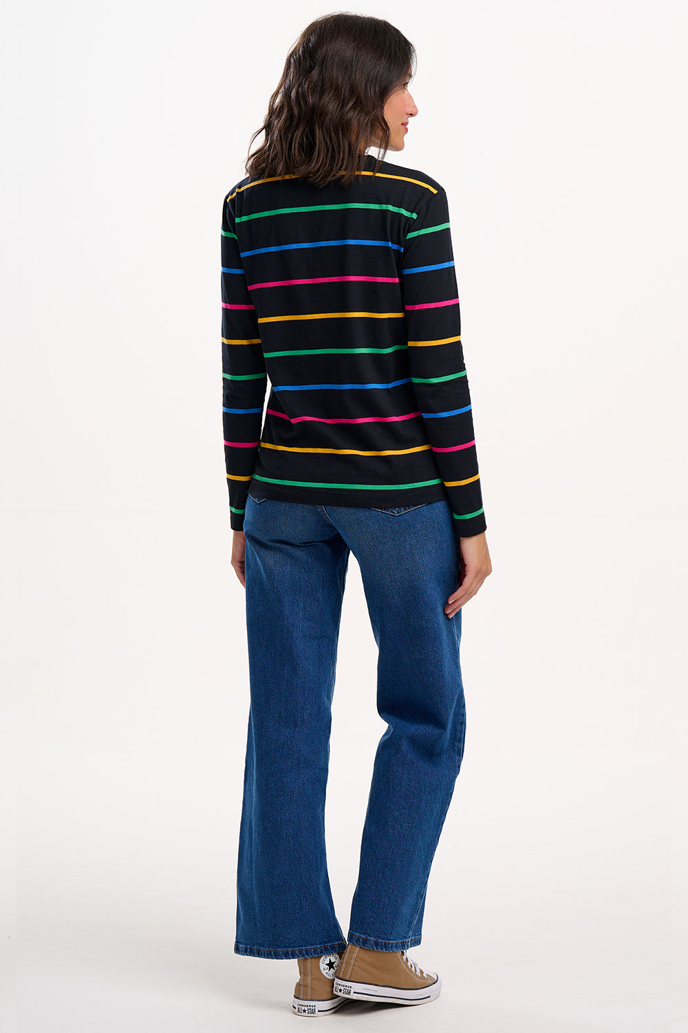 Sugarhill Brunswick Long Sleeve T-Shirt in Black/Multi Nightglow