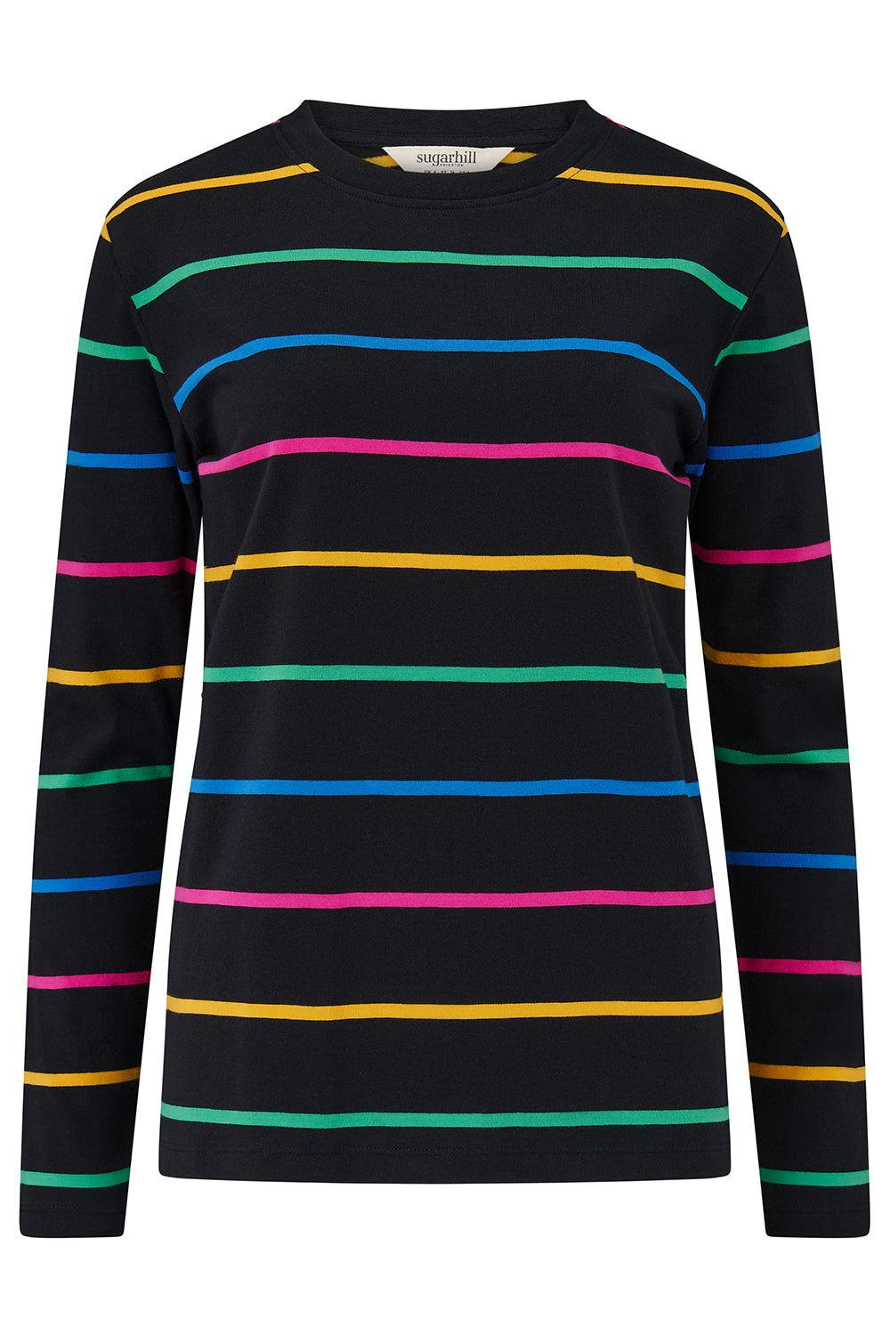 Sugarhill Brunswick Long Sleeve T-Shirt in Black/Multi Nightglow
