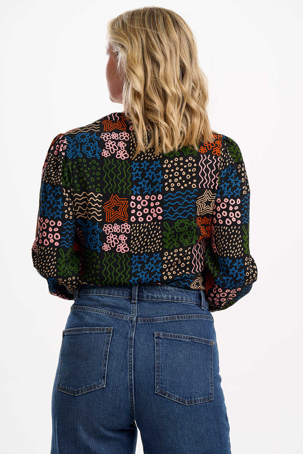 Sugarhill Checkerboard Doodle Hannah Shirt