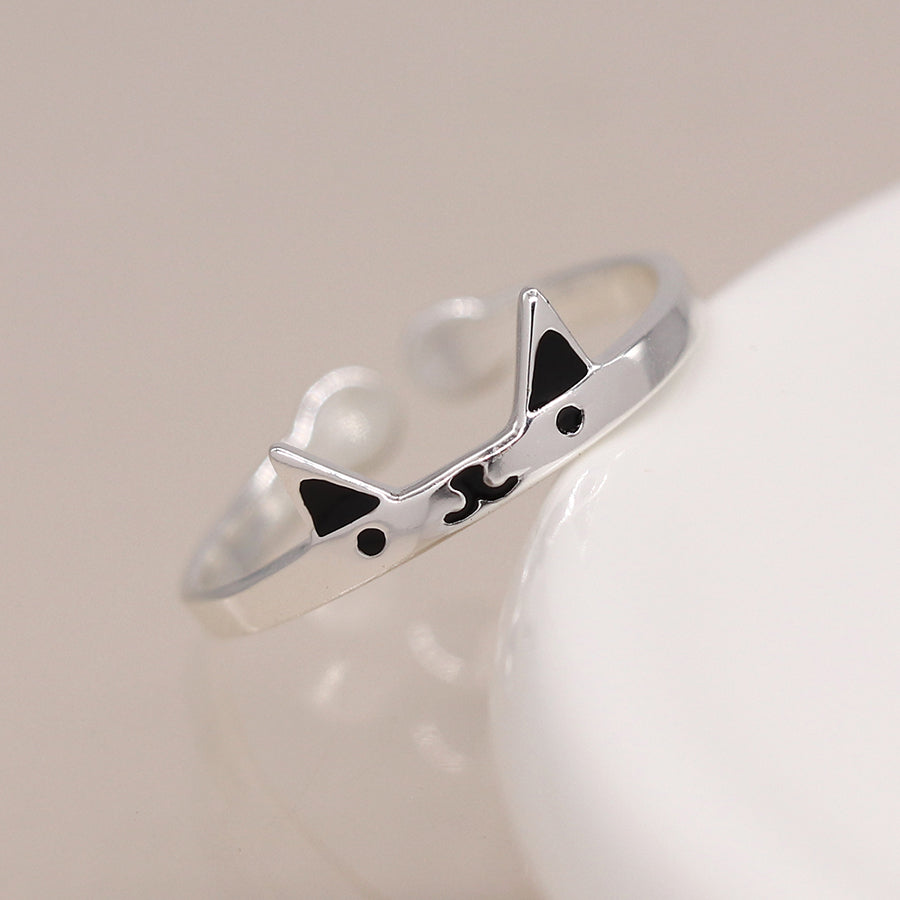 POM Silver Cat Open Back Ring