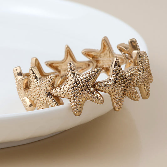 POM Golden Starfish Stretch Bracelet