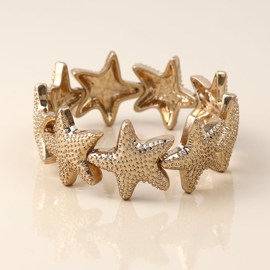 POM Golden Starfish Stretch Bracelet