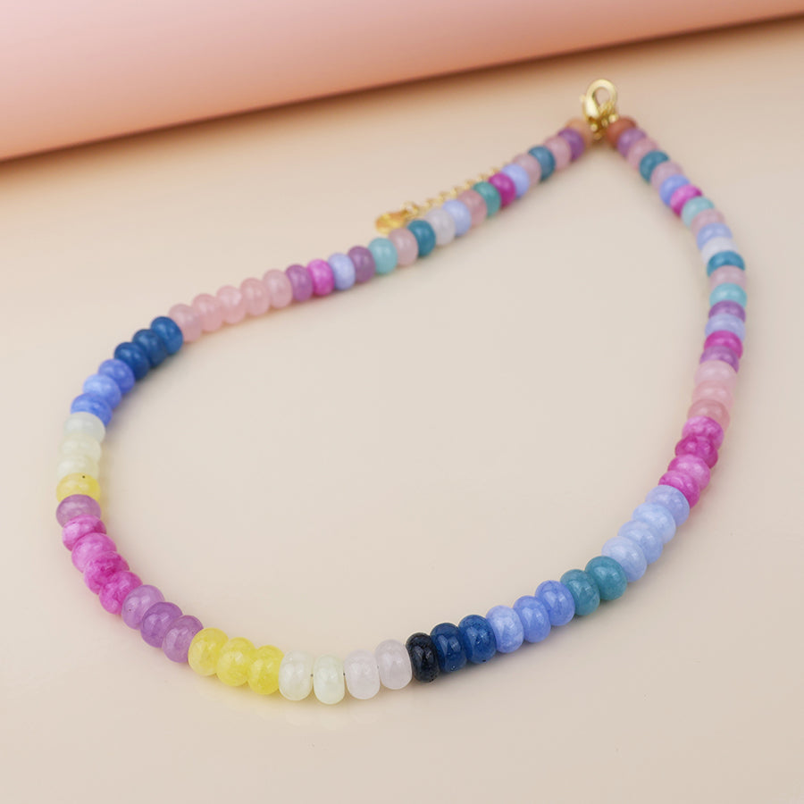 POM Pastel Brights Rainbow Stone Necklace