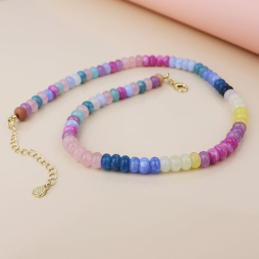 POM Pastel Brights Rainbow Stone Necklace
