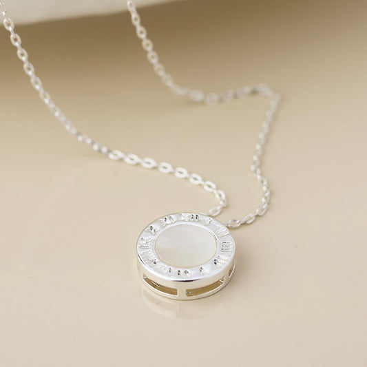 POM Silver Plated Roman Numeral Pendant Necklace