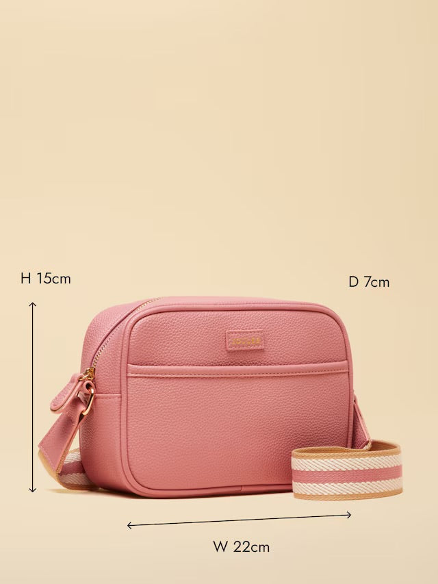 Joules Trent Pink Cross Body Bag with Adjustable Thick Strap
