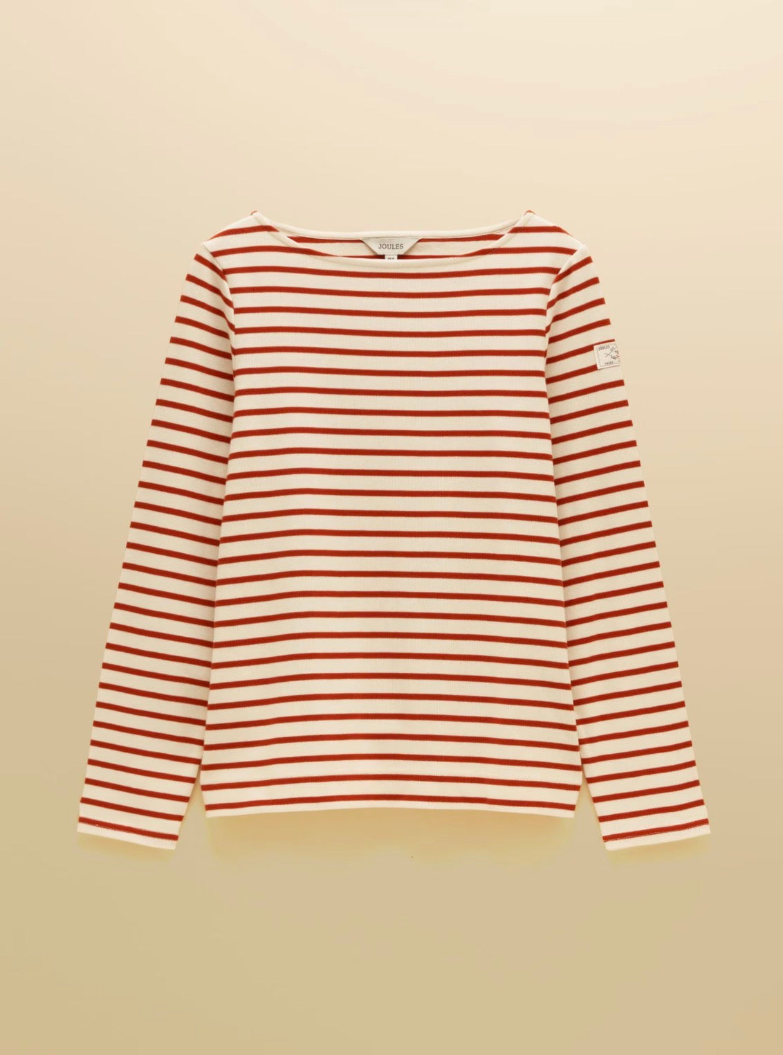 Joules Harbour Long-sleeve Top (cream & burnt orange)