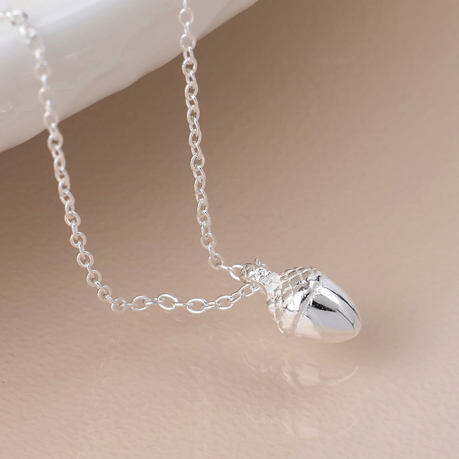 POM Sterling Silver Acorn Necklace