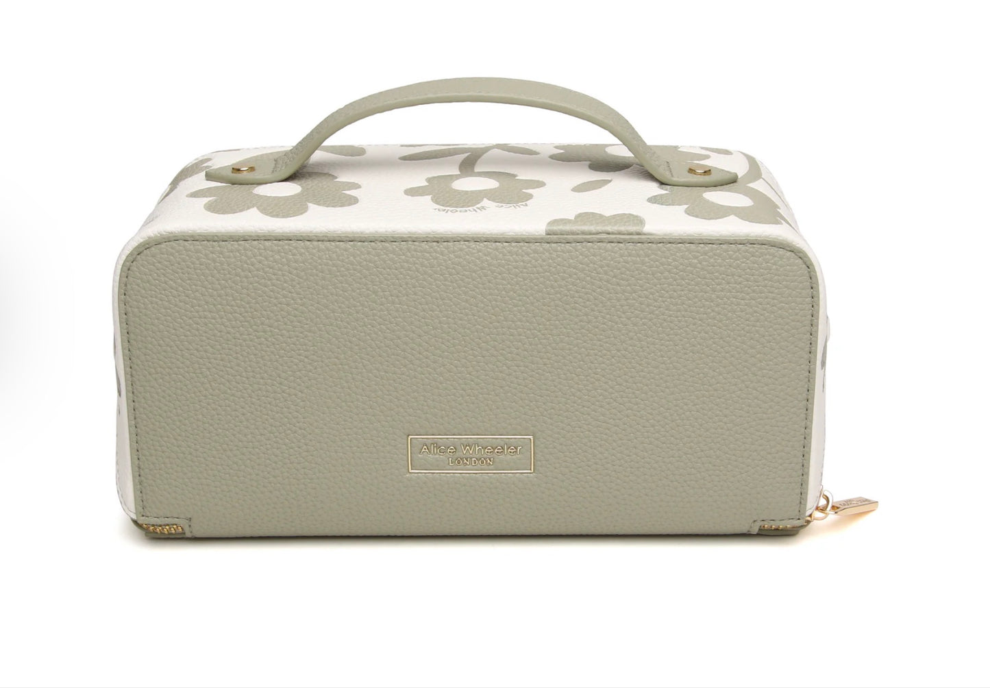 Alice Wheeler Pistachio Floral Train Case