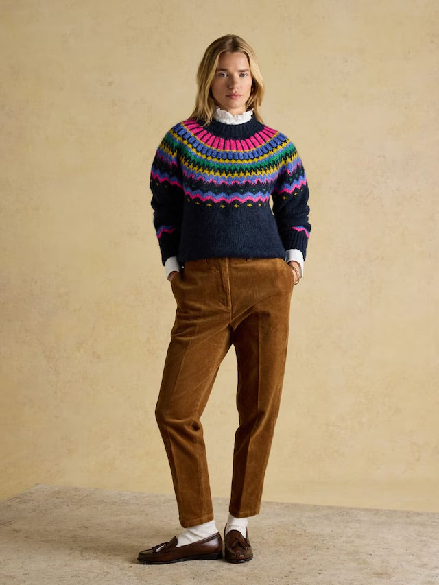 Charlie Navy Fairisle Knitted Jumper