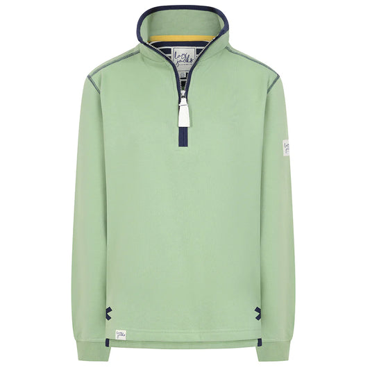 Lazy Jacks Ladies 1/4 Zip Sweatshirt - Grass