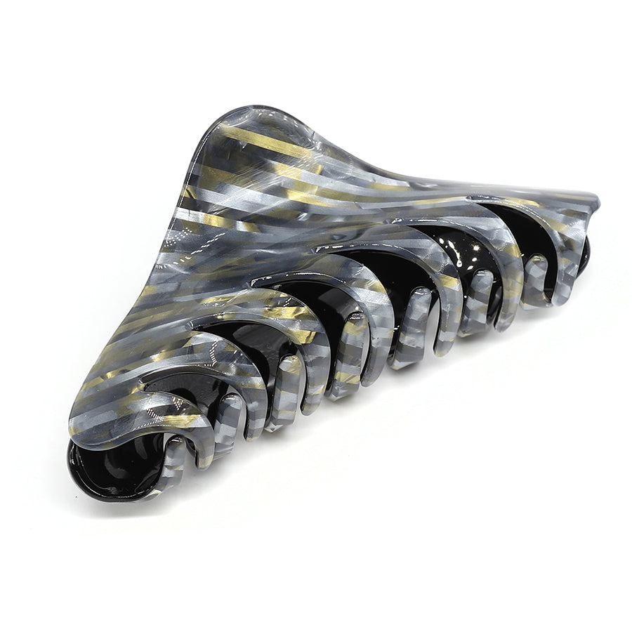 POM Blue pearlescent acrylic claw clip