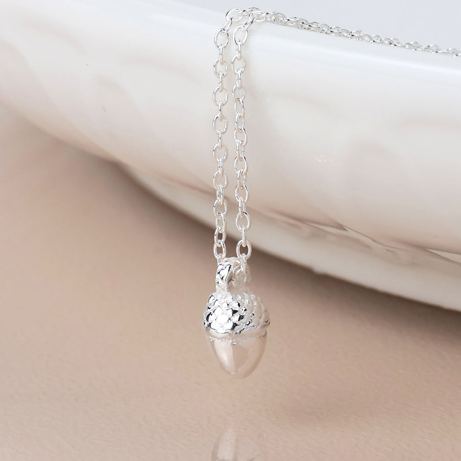 POM Sterling Silver Acorn Necklace