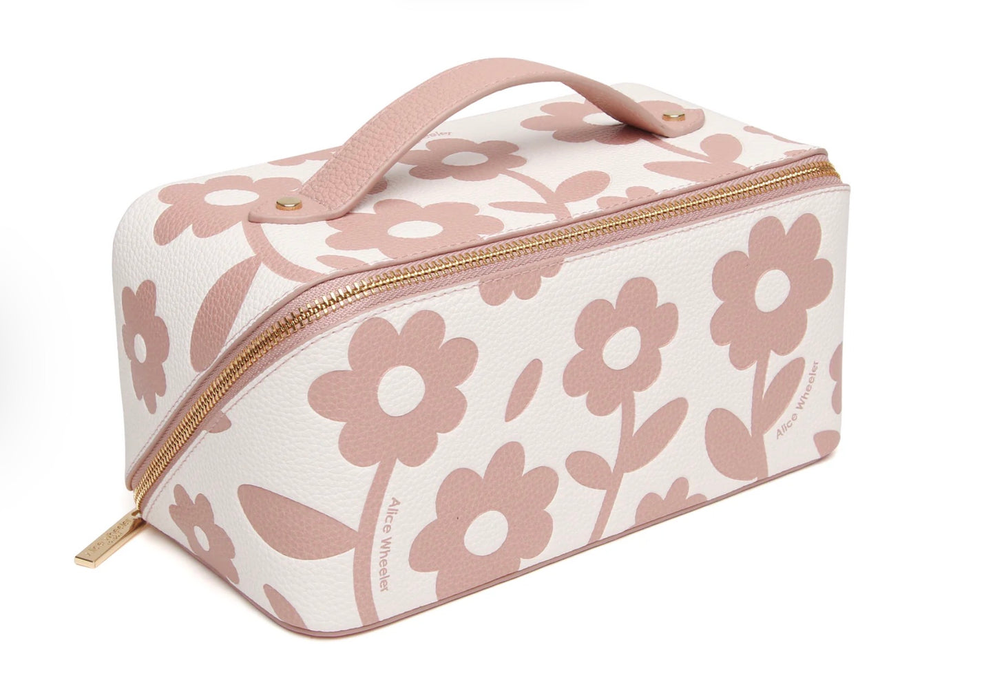 Alice Wheeler Pink Floral Train Case