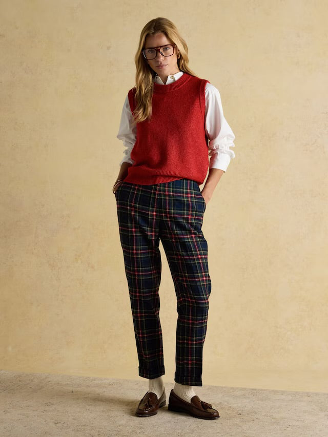 Joules Holly Red Knitted Crew Neck Vest