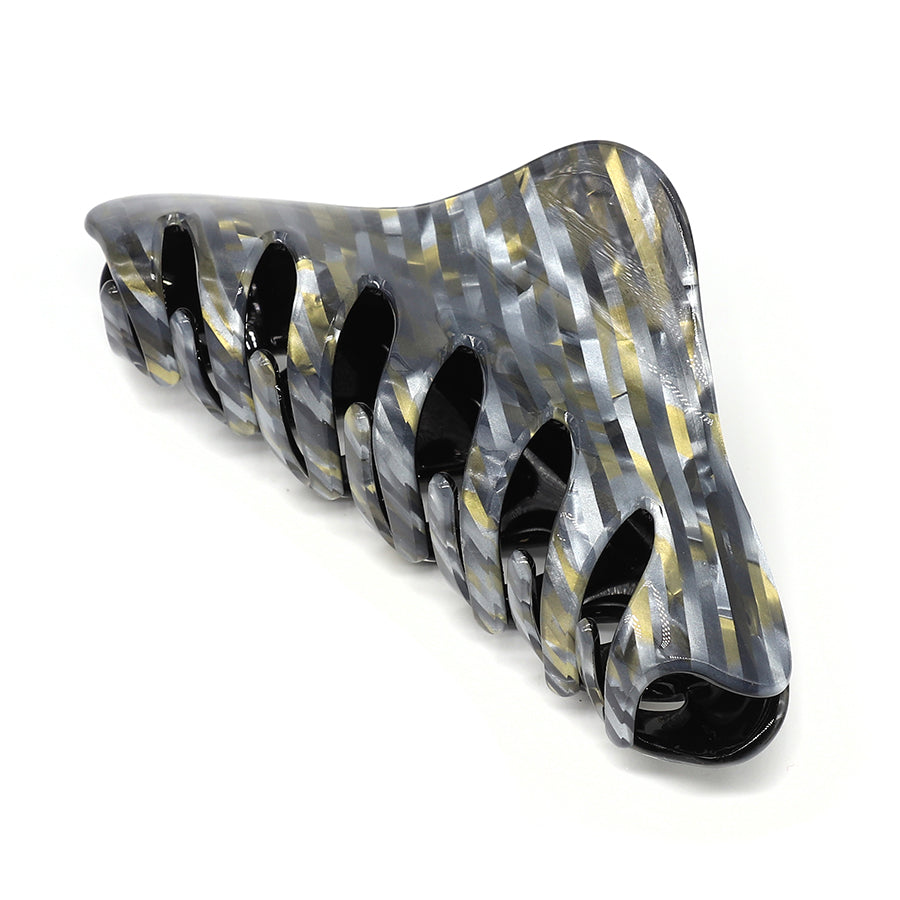 POM Blue pearlescent acrylic claw clip