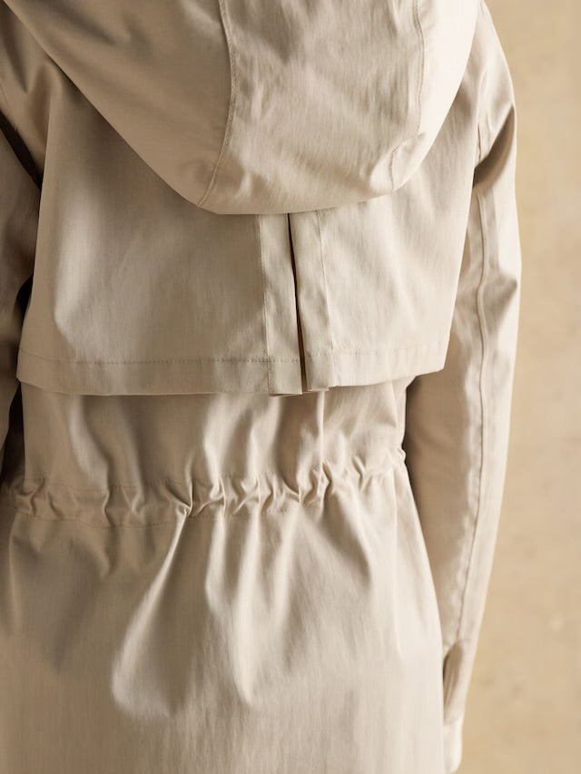 Joules Portwell Neutral Hooded Waterproof Raincoat