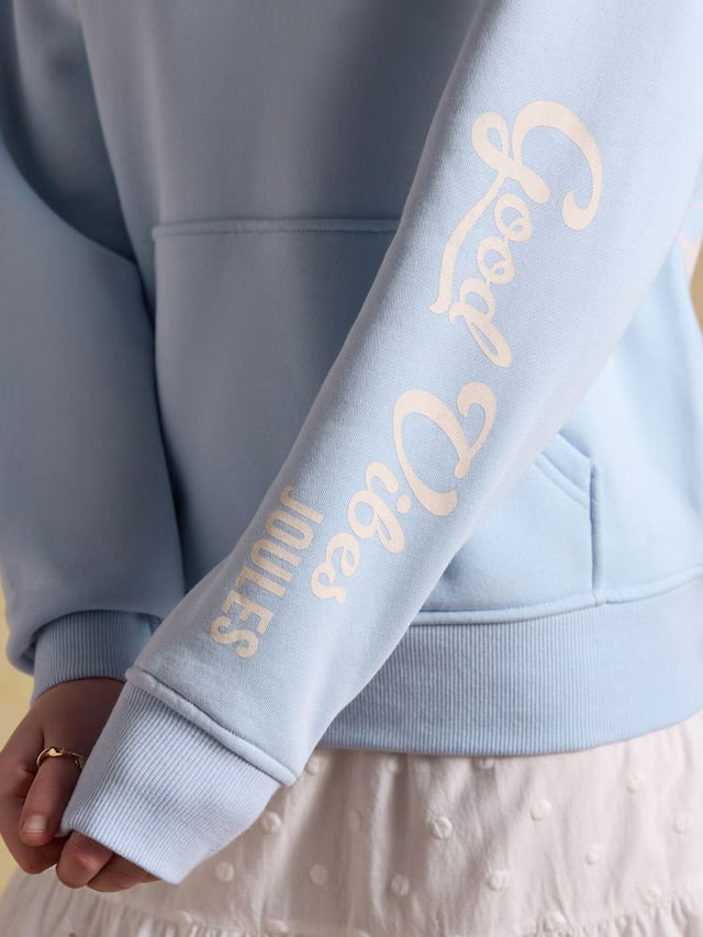 Joules Oversized Unisex Beach Hoodie Good Vibes in Blue