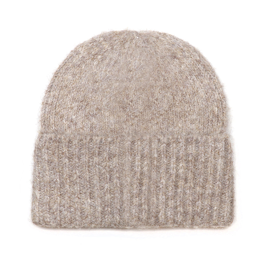 POM Ashleigh Oatmeal Marl Knit Beanie