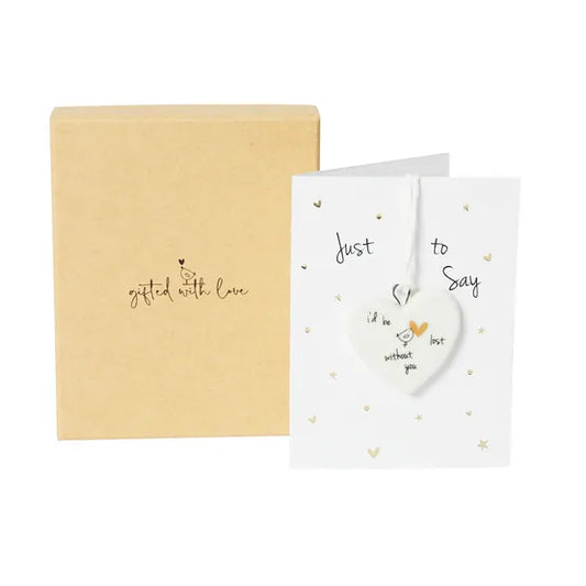 BellyButton Boxed Ceramic Decoration I’d Be Lost Without You