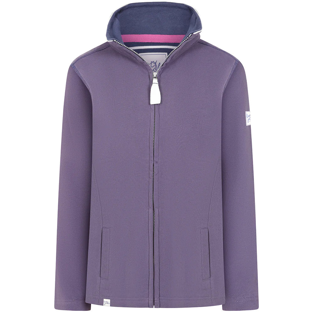 Full Zip Supersoft Sweatshirt in Mauve by Lazy Jacks