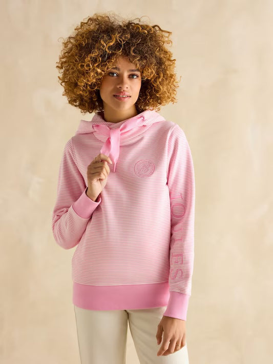 Joules Rushton Pink Cowl Neck Hoodie