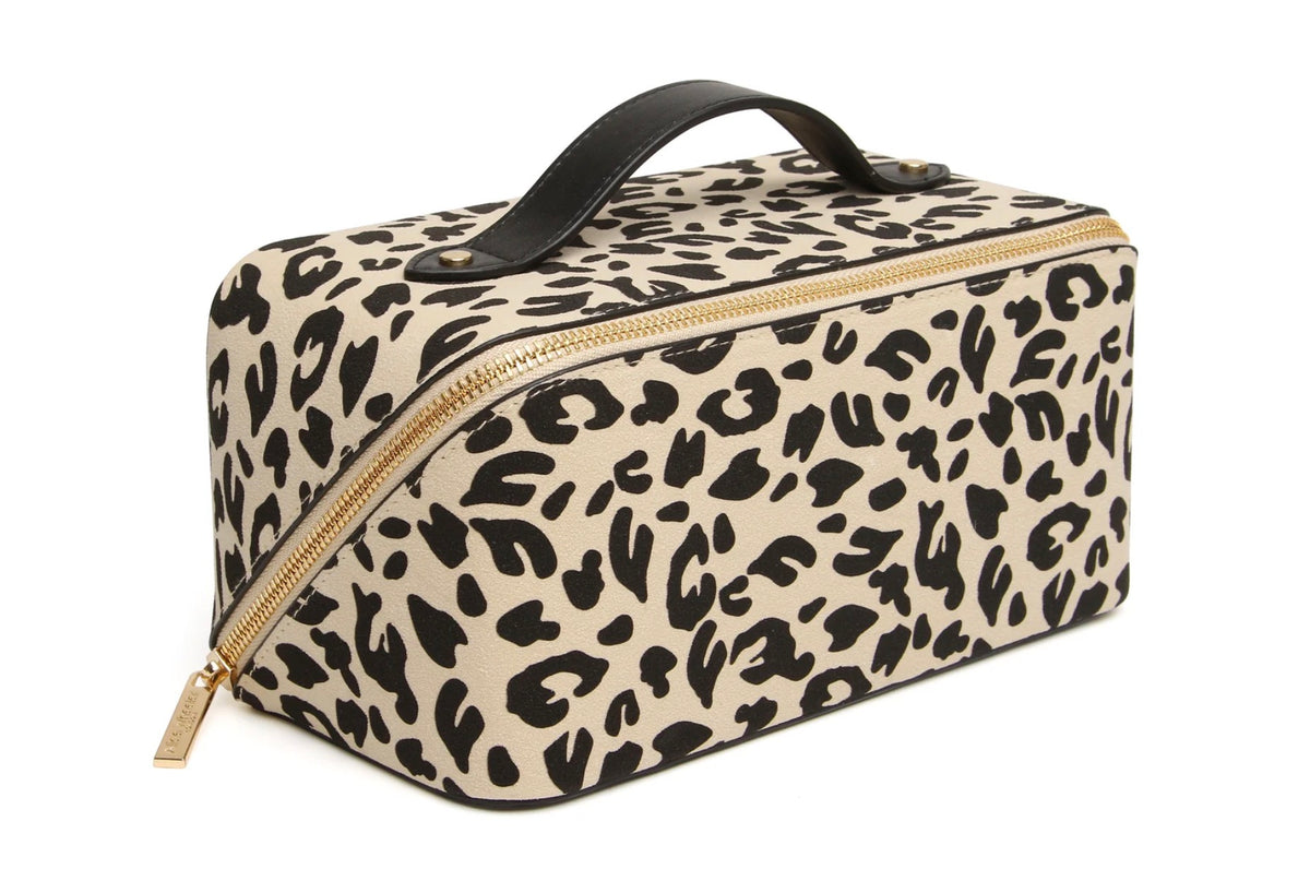 Alice Wheeler Light Leopard Train Case