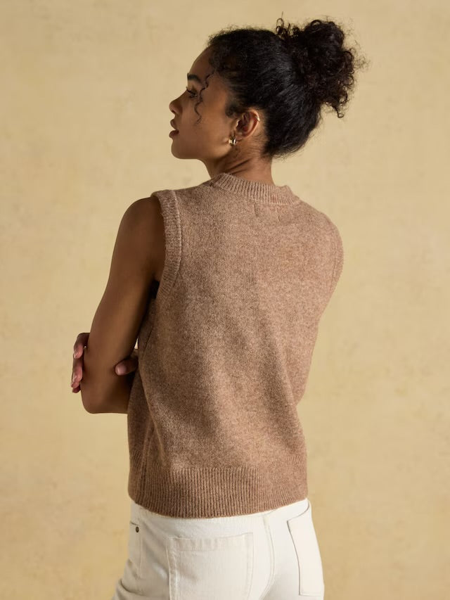 Joules Holly Tan knitted Vest