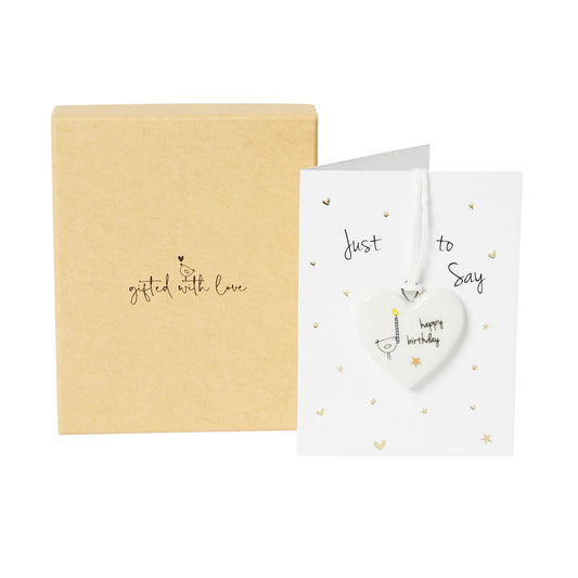 BellyButton Boxed Ceramic Decoration Happy Birthday