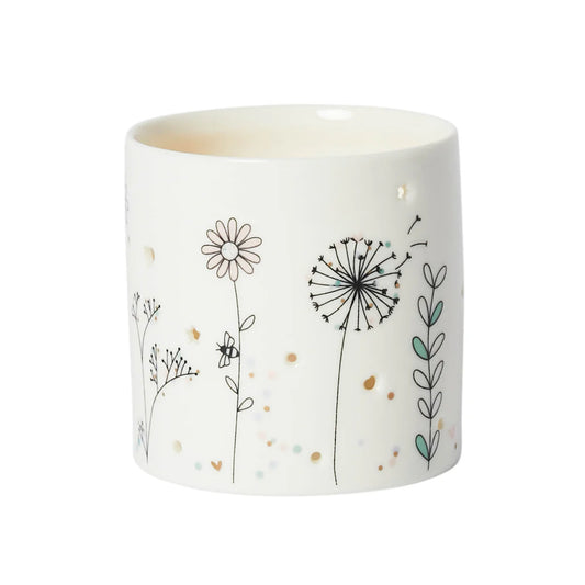 Wildflowers Porcelain Tea light Holder