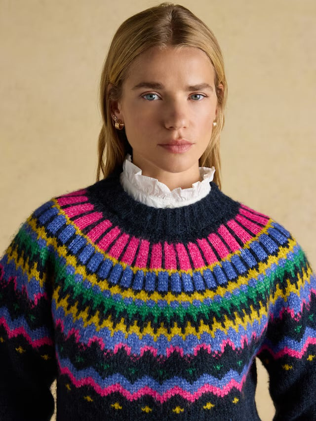Charlie Navy Fairisle Knitted Jumper