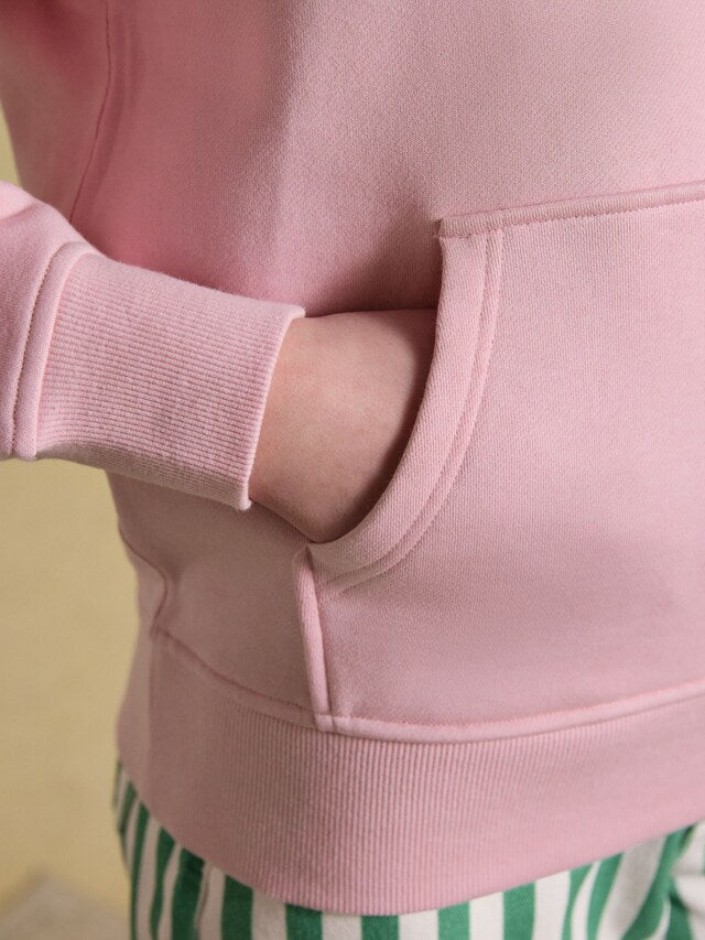 Joules Oversized Unisex Beach Hoodie Good Vibes in Pink