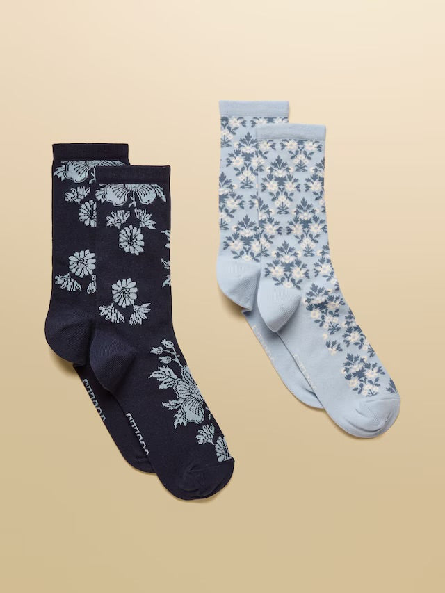 Joules Everyday Blue/Navy 2 Pack Socks