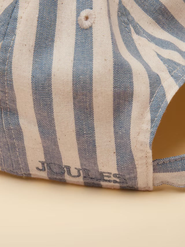Joules Daley Stripe Blue Ecru Baseball Cap