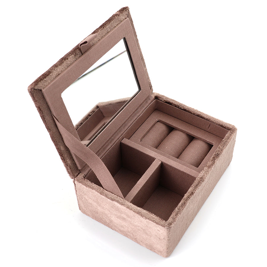 POM Cocoa Velvet Bunnies Jewellery Box