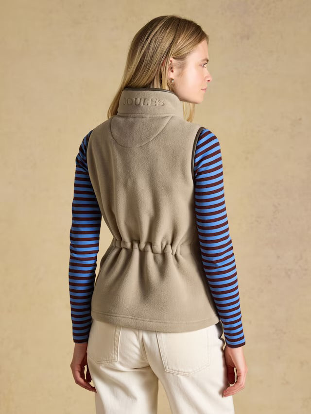 Joules Heritage Mink Brown Regular Fleece Gilet