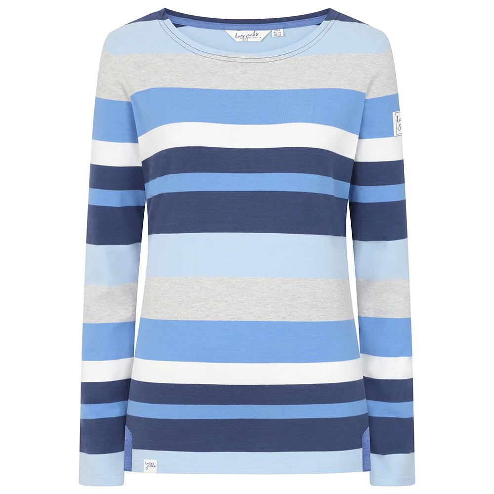 Striped Breton in Winter Blues by Lazy Jacks