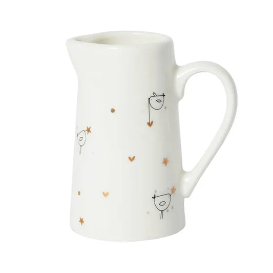 Signature Bird With Heart Small Ceramic Jug