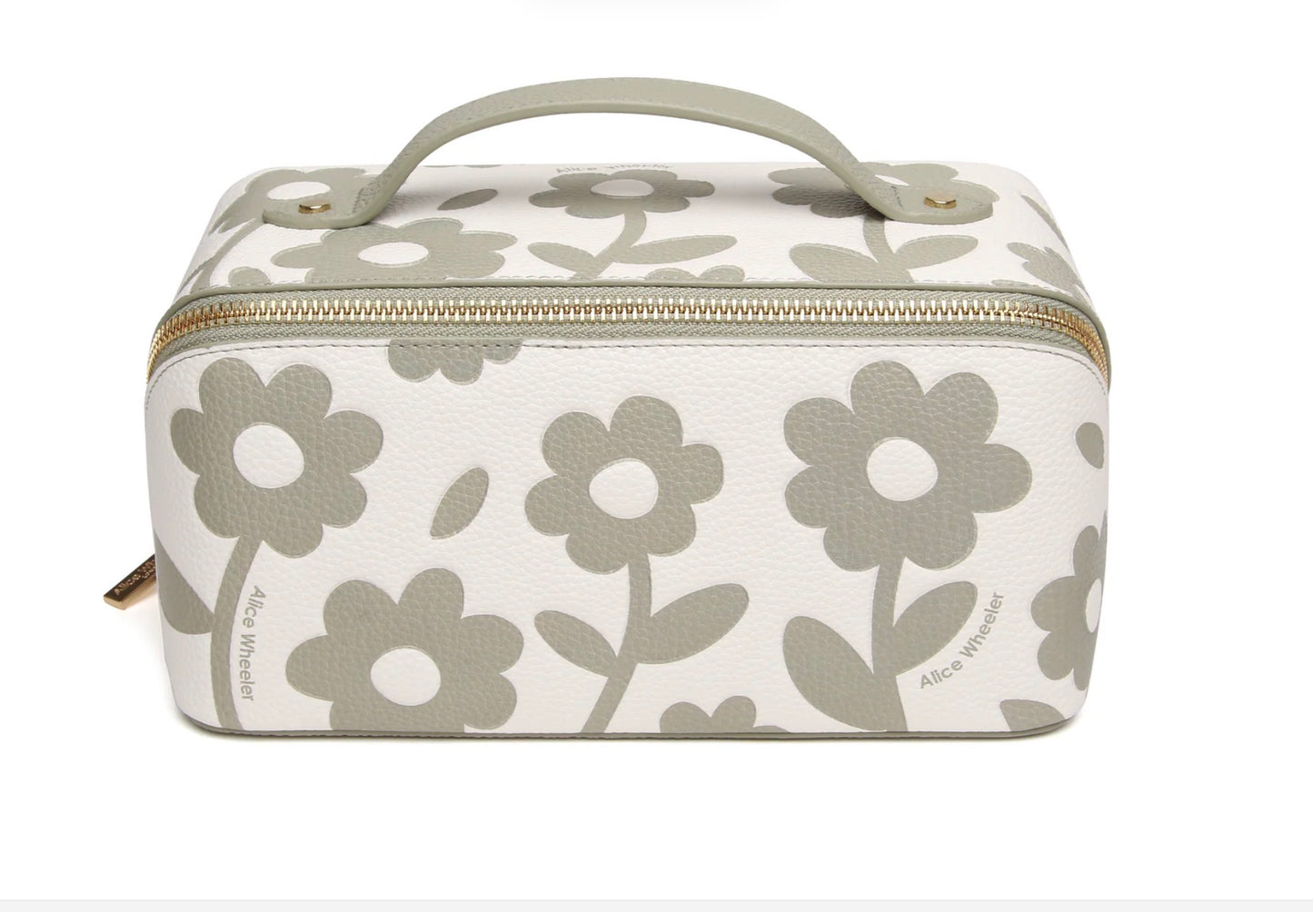 Alice Wheeler Pistachio Floral Train Case