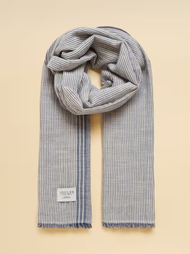 Joules Orla Navy Stripe Scarf