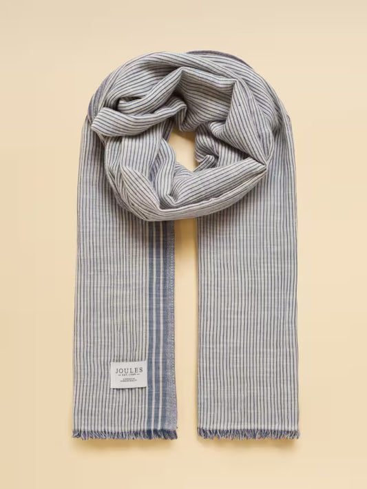 Joules Orla Navy Stripe Scarf