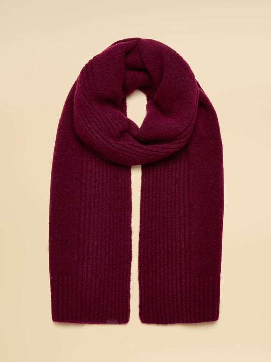 Joules Fine Knit Scarf Berry