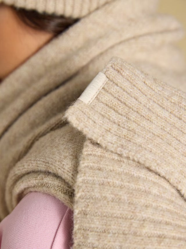 Joules Fine Knit Oatmeal Scarf