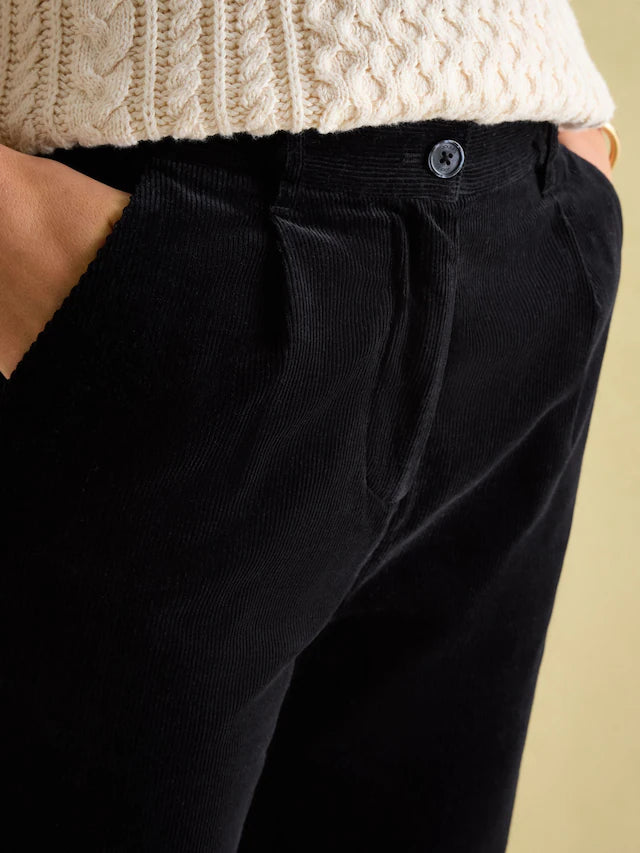 Joules Calla Navy Corduroy Tapered Trousers